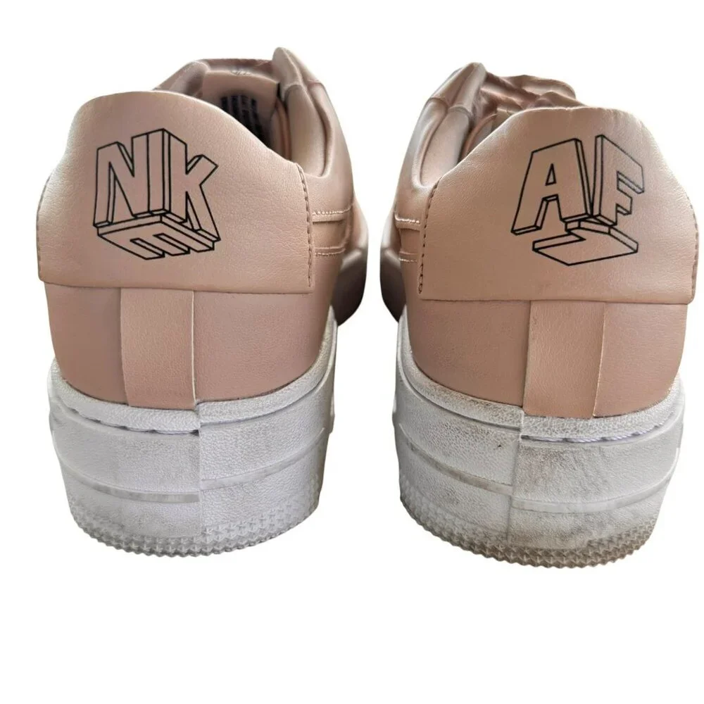 Nike Air Force 1 Pixel Athletic Lace Up Shoe‎ Womens Size 12 Pink White